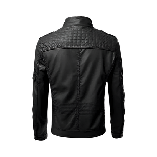 Black Real Leather Biker Jacket