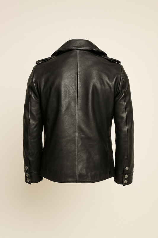 Double Breasted Leather jacket - German's Style