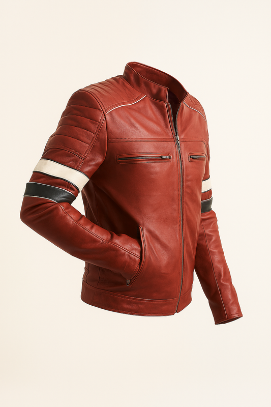 Leather Motorcycle Jacket - Biker Jacket