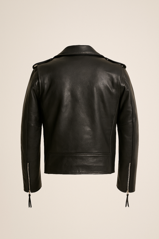 Mens Double Rider Real Leather Jacket