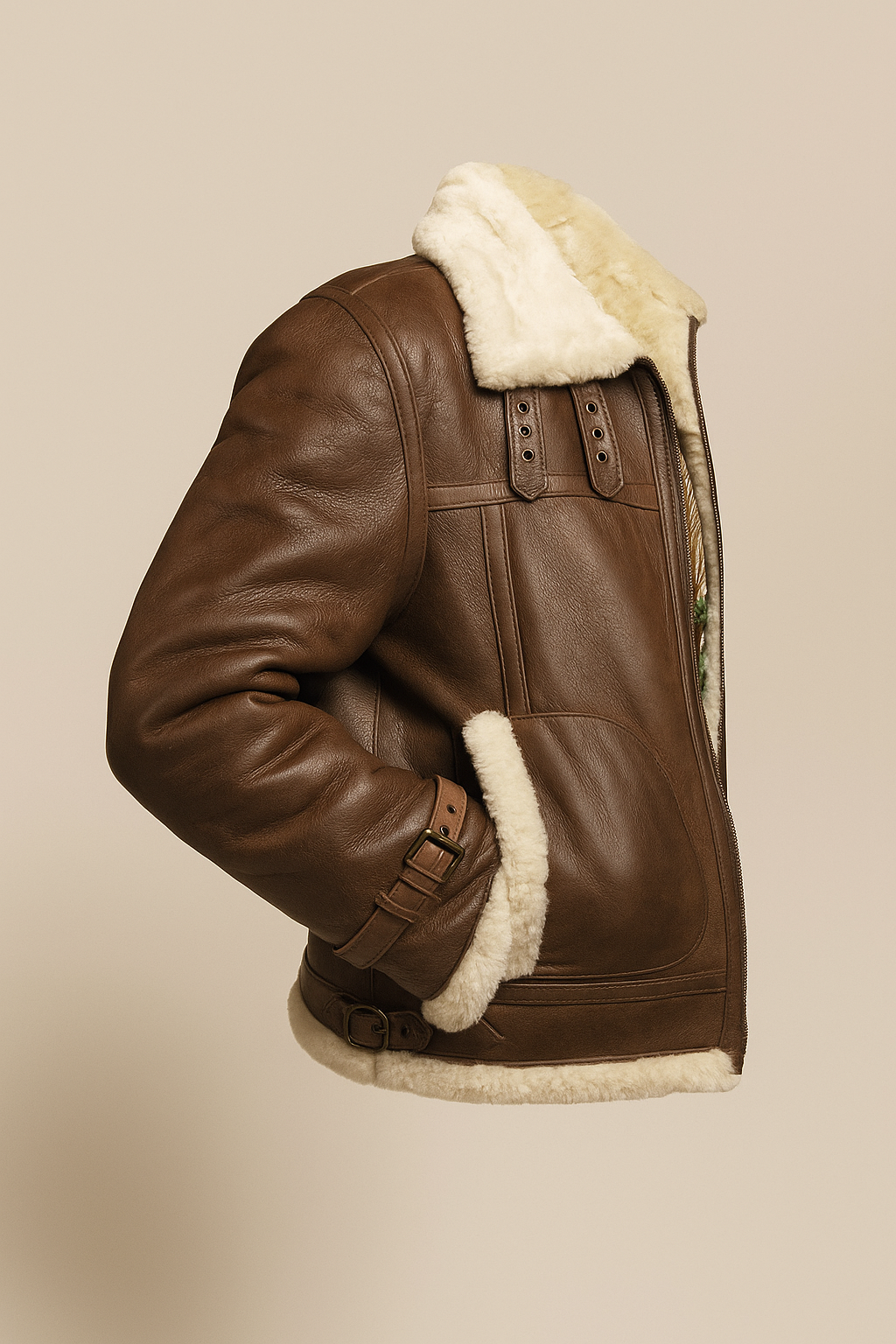 Original B3 Brown Sheepskin Leather Jacket