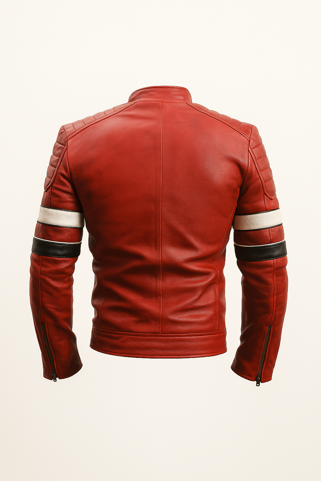Red Motorcycle Jacket - Biker Jacket