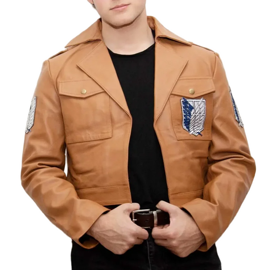 attack on titan leather jacket