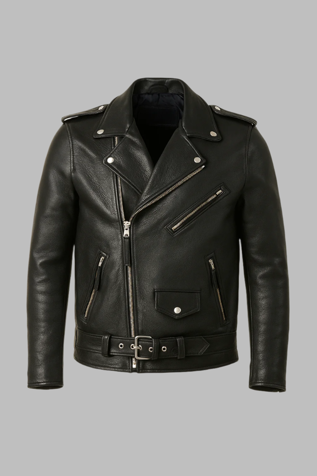 Crest Mens Double Rider Real Leather Jacket
