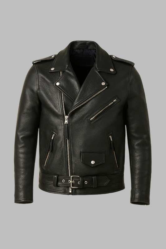 Crest Mens Double Rider Real Leather Jacket