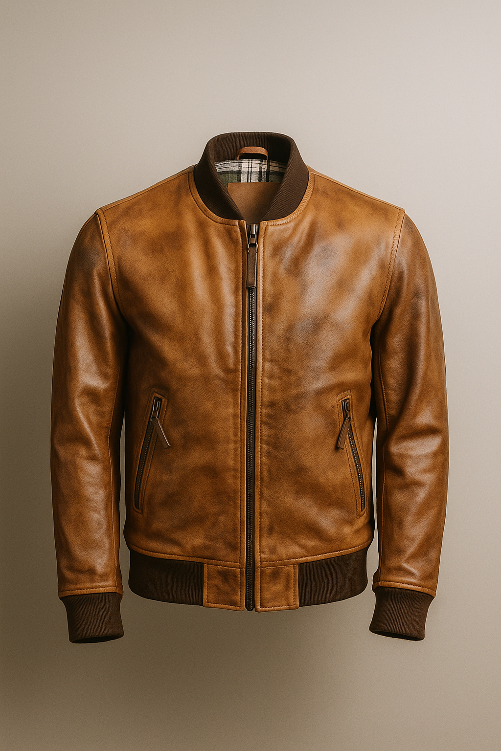 MA-1 Waxed Brown Bomber Jacket