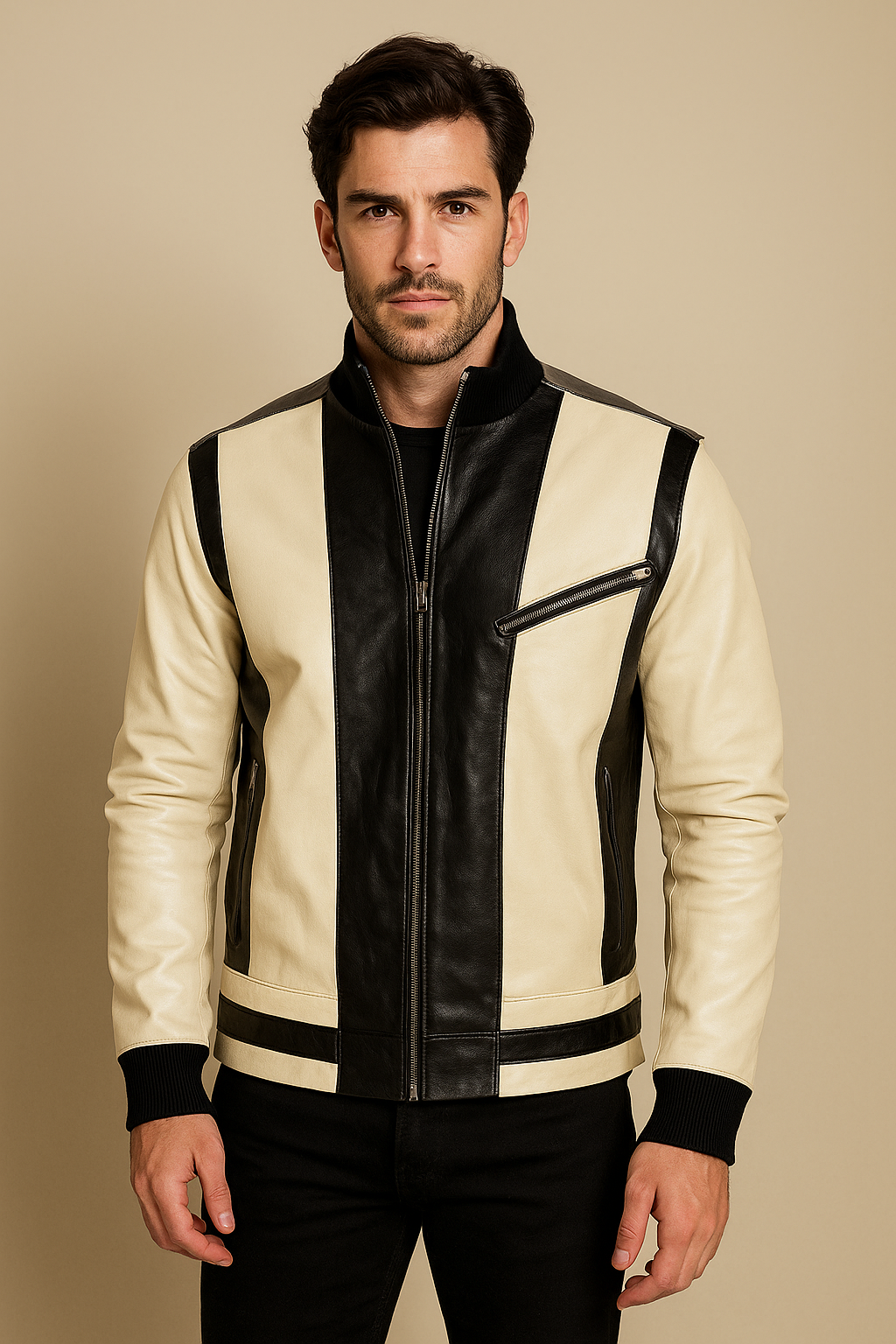 Off White Biker Jacket Men's